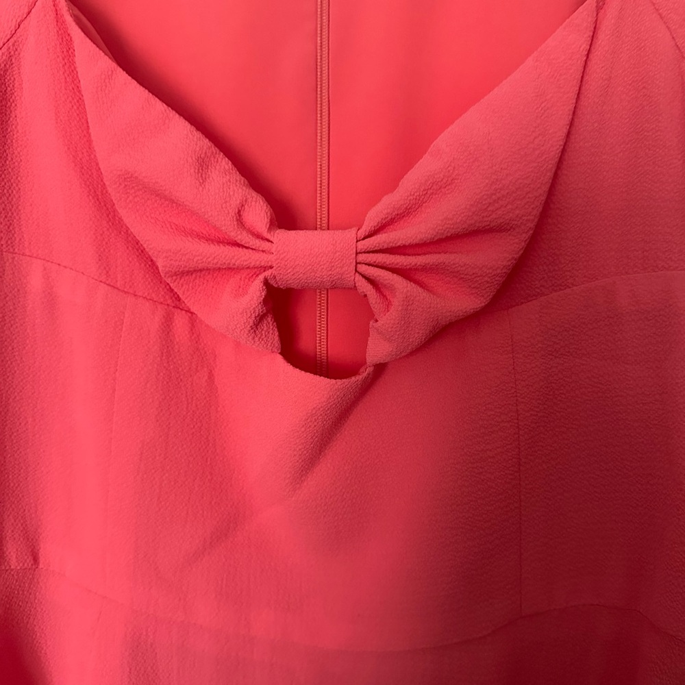 Black Halo Bow Front Fit & Flare Dress Pink Size 2 NWOT - Picture 3 of 12